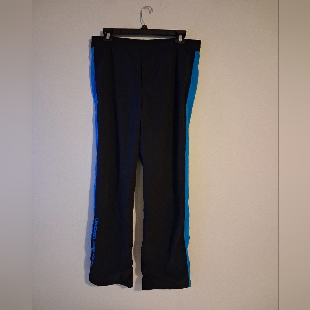 Under Armour Black and Blue Track Pants